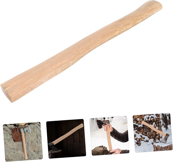 Happyyami Grip Wooden Axe Handle Replacement Durable Handle for Outdoor Use Easy Installation Comfortable Grip for Axe Restoration and DIY Projects