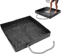 Portable Shower Pan Foldable Camping Shower Base Basin Floor with Detachable Drain Pipe 41 X 41 X 6 Inches Outdoor ShowerPan for RV Beach Indoor Shower Stall
