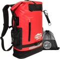 TACTIKO 30L Heavy-Duty 100% Waterproof Backpack Roll Top Dry Bags for Kayaking Hiking Camping Survival