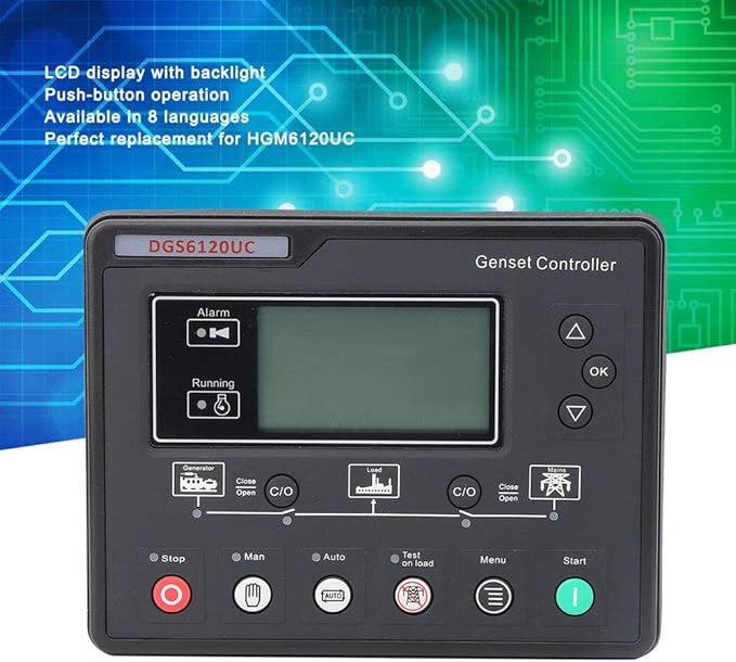 Tyenaza Generator Control Module DGS6120UC Genset Controller Module Generator Set Parameters Monitoring Replace High Resolution Intelligent Generator Set Controller for HGM6120UC