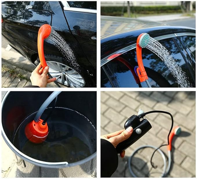 Portable outdoor ShowerElectric Rechargeable Camping Shower Pump for CampingHikingTravelPet CleaningCar WashWater Flower