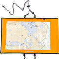AquaQuest Trail Map Case - 100% Waterproof Document Dry Bag Holder with Clear Window &amp Lanyard - Black Yellow Orange Blue or Green
