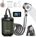 Portable Camping Shower Pump Kit 7800mAh Showers Pump for Travel CampingOutdoor Tents Shower and Pet Cleaning with Water Temperature Display and Rechargeable Battery