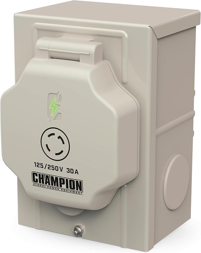 Champion Power Equipment 30A 125/250V Power Inlet Box