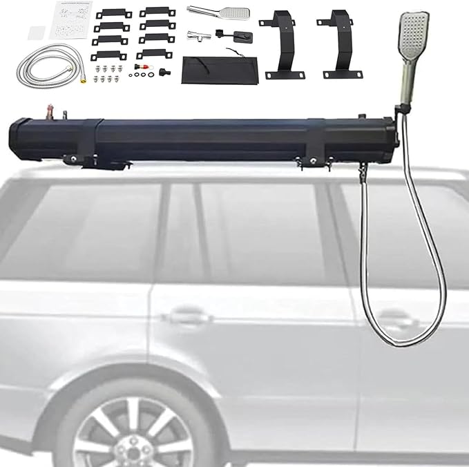2025 Upgraded Pressurized Water Tank for Camping Shower Off Road Shower for Overlanding Portable Water Storage Mount on Bumper for Overland Off-Road Vehicles Pick-up Trucks 20L/5.3Gallon