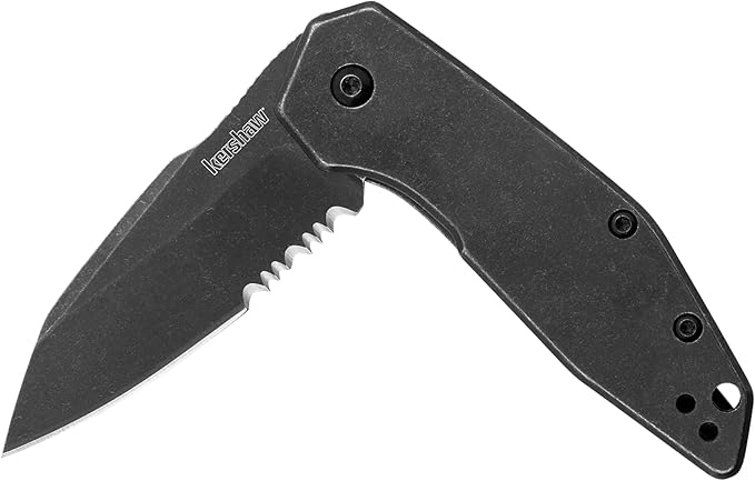 Kershaw Blur S30V Pocket Knife 3.4 Inch CPM S30V Stainless Steel Recurve Plain Edge Blade EDC with Assisted Opening USA Made Reversible Pocketclip Everyday Carry Pocket Knife for Men and Women