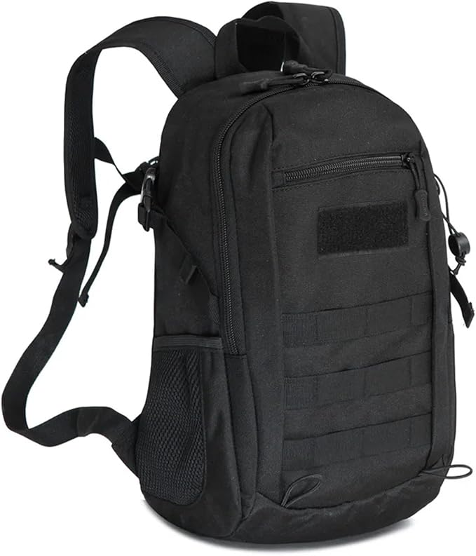 Compatible For Outdoor sports travel backpack camping fishing and hunting men's 15L waterproof tactical(Black B)