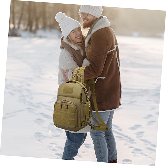 Happyyami Large Capacity Camouflage Backpack for Men Outdoor Camping Gear Multi-purpose Hiking and Fishing Shoulder Bag Durable Dual-strap Design for Adventurers