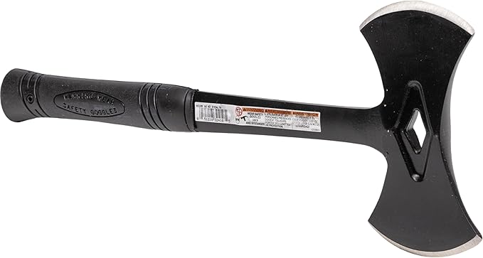 VAUGHAN Viking Stealth Axe Double Bit Hand Axe Steel Handle Shock Block Grip Made in the USA RSA16 VN32410