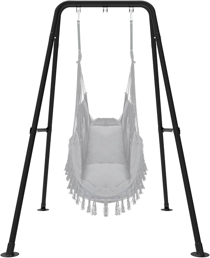 Taleco Gear Swing Stand Max Load 330lbs Heavy Duty Outdoor or Indoor Hanging Hammock Chair Stand onlyHammock Chair not Include(Black)