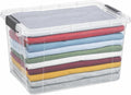 Superio Clear Storage Box with Lid 14.7 Quart Plastic Container Bins for Organizing Stackable Crates BPA Free Non Toxic Odor Free Organizers for Home Office School and Dorm