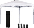 8x8 Pop-Up Canopy Adjustable Height Portable Gazebo Wheels with Wheeled Carry Bag and 4sandbags 8x8 Pop-Up Canopy Adjustable Height Portable Gazebo Wheels