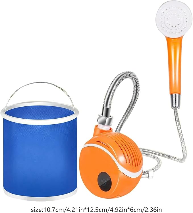 Portable Outdoor Shower for Camping High Pressure Camping Shower with Adjustable Spray Modes Rechargeable Battery Powered Water for Travel Beach Garden Cleaning Washing