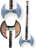 [dark warrior] 36 Double Head Berserker Axe Two Hand Axe Double Sided Axe Hewing Axe Double Edged Battle Axe Large Norse Axe Double Blade Axe Big Viking Axe Hand Forged Axe Blade Axe DW-AX-89890