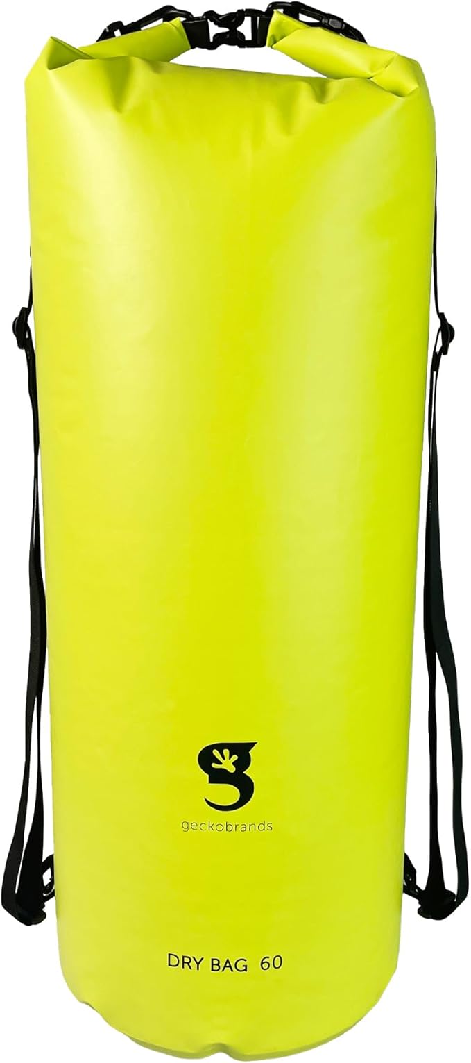geckobrands Tarpaulin Dry Bag – Waterproof PVC Bag with Carabiner for Secure Storage for Boating Kayaking Camping