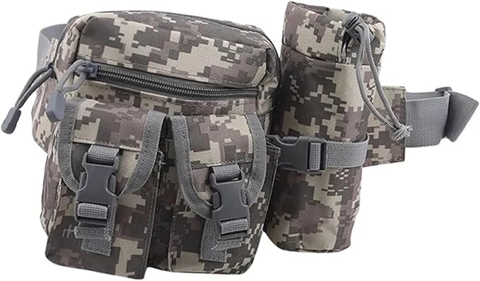 Waterproof Nylon Fanny Pack Men Tactical Military Army Waist Bag Hiking Outdoor Camping Shoulder Bum Belt Bum Sport Chest Bags(ACU)