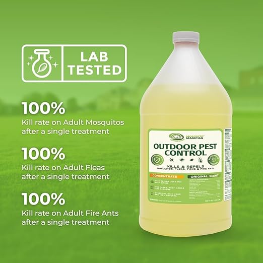 Mosquito Magician Residential System - with 1 Gallon Liquid Concentrate - Kills Mosquitoes Fleas and Fire Ants - Automatic &amp Easy Installation - Wide Area Coverage - Ideal for Small to Medium Ya