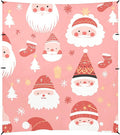 Christmas Santa Red Pastel Pink Stable Beach Tent UPF50 Waterproof Large Portable Sun Shelter with Sandbags Sand Shovel Poles for Camping Picnics Backyard &amp Fishing