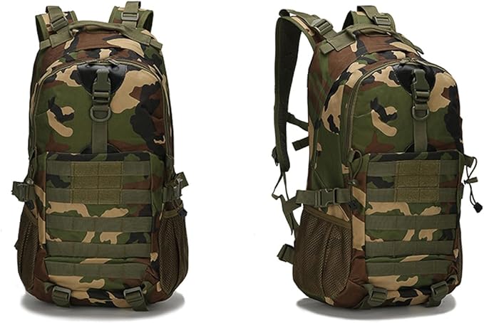 Tactical Backpack for Men Hiking Day Pack Molle Military Rucksack Waterproof Assault Pack Bag for Hunting Camping Trekking (Jungle Camouflage)