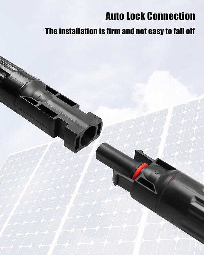 TIKSCIENCE 20A Solar Fuse Holder Inline IP67 Waterproof 1000V DC – Compatible with All MC4 Connectors for Solar Panels &amp Controllers 5-Pack with Male/Female Ends