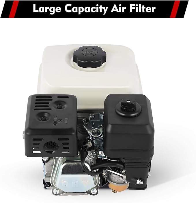 200CC 6.5Hp 4 Stroke Gas Engine Pull Start Petrol Engine Replaces Compatible for Honda Gx160 Air Cooled Single Cylinder General Gas Engine for Pumping Cleaning Spraying Machines