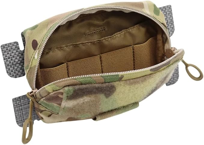 Tactical Vest Plate Carrier MOLLE Adapt Admin Panel Pouch Chest Expansion Sub Bag Utility Map Pouch Airsoft Vest