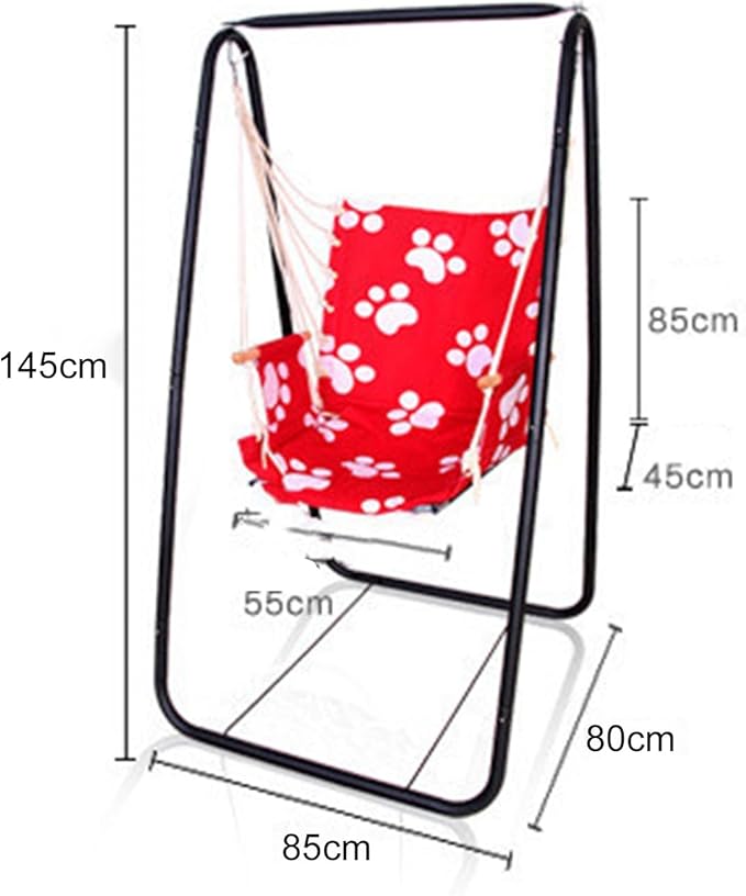 Hammock Chair Stand (Hammock Chair not Include) 220Lbs Swing Stand Heavy Duty Hanging Chair Stand for Outdoor Indoor (A-Shaped Construction) Black
