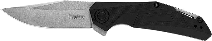 Kershaw Oso Sweet EDC Pocketknife 3 8Cr13MoV Steel Drop Point Blade Assisted Folder Opening with Flipper Liner Lock System Black &amp Camshaft Pocket Knife 3 4Cr14 Steel Blade