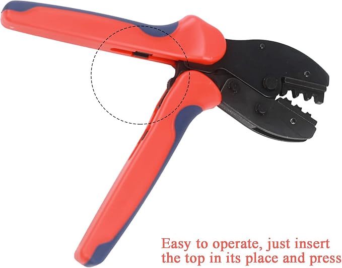 Solar Crimping Tool Kit LY-2546B Crimping Pliers with Male Female Solar Cable Connectors Solar Spanner Wrench for Connectors Solar Panel 2.5/4/6mm² AWG14/12/10