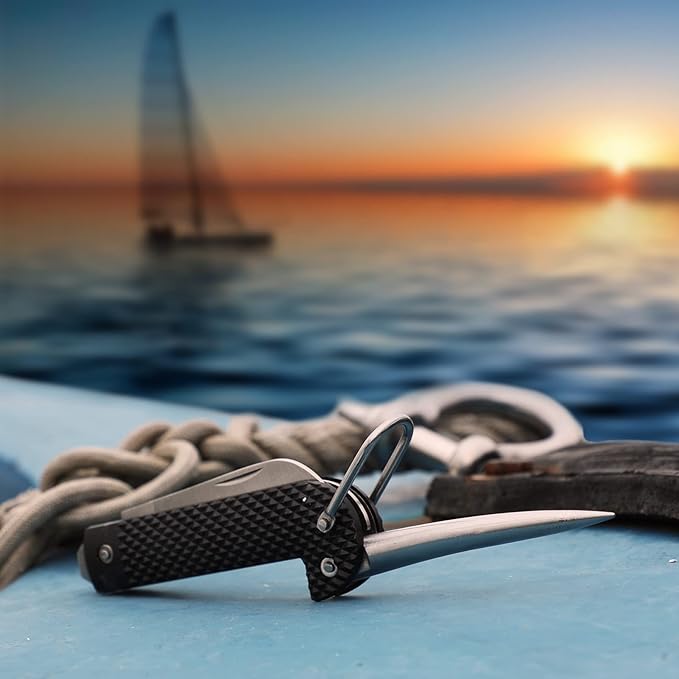 DULEES Marlin Spike Rigging Knife Multi-Function Sailing Knife Sailor Knife Suitable for Camping Boating Fishing or Sailing Gear Boat Knife Knotters Tools