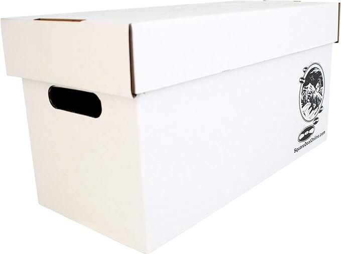 Durable Set of 10 - 7 inch Vinyl Record Storage Boxes - Sturdy Cardboard Construction with Removable Lid - Holds Up to 200 Records Each - Built Tough for Long-Term Secure Archival Storage - #07BC09