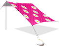 Beach Canopy with Windproof Ropes &amp Sandbags Beach Tent Sun Shade Sun Shelter for Camping Trips Fishing Backyard Fun or Picnics Daisy