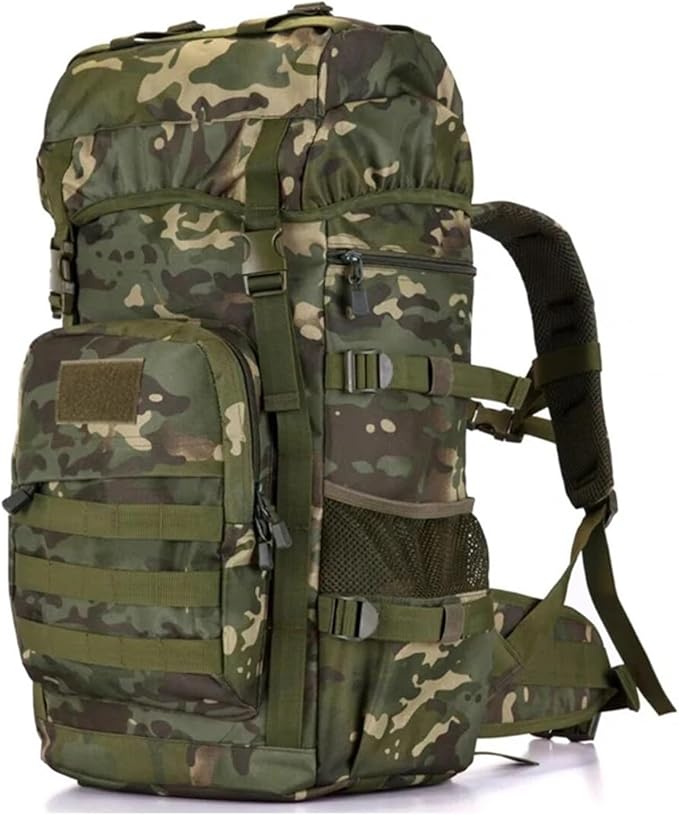 Genérico Compatible For Tactical Men's Backpack GearWaterproof Trekking Hunting Bag Outdoor Bags 50L(Green camou)