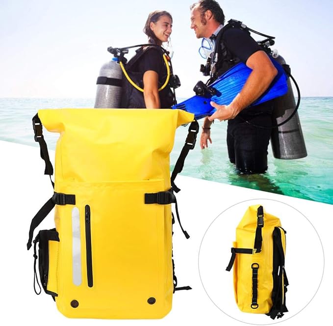 EVTSCAN Waterproof Dry Bag 30L Waterproof Diving Bag Snorkeling Backpack Equipment for Swimming River Tracing Drifting Dry Wet Separation