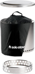 Solo Stove Ranger Amazon Exclusive Fire Pit Bundle | Portable &amp Smokeless | Includes Stand Lid &amp Shelter | Ideal for 2–4 People | Stainless Steel 15x15 22lbs