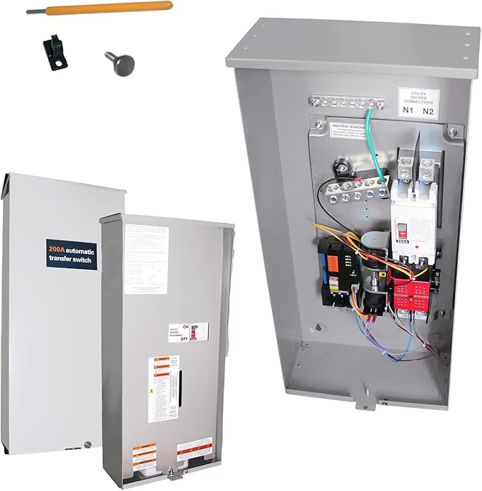 Generac 200 Amp Automatic Transfer Switch Replacement for RXSW200A3-120/240V 1-Phase with Power Management NEMA 3R Aluminum Enclosure for Indoor/Outdoor Use
