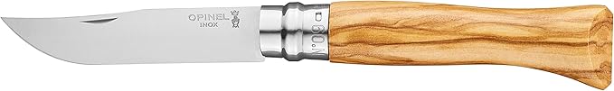 Opinel Pocket Knife No. 09 with Olive Wood Handle and 12C27 Steel Olive