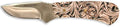 WHISKEY BENT HAT CO. Mini Skinner 440 Steel Fixed Blade Knife w/Leather Sheath (Tooled Leather)