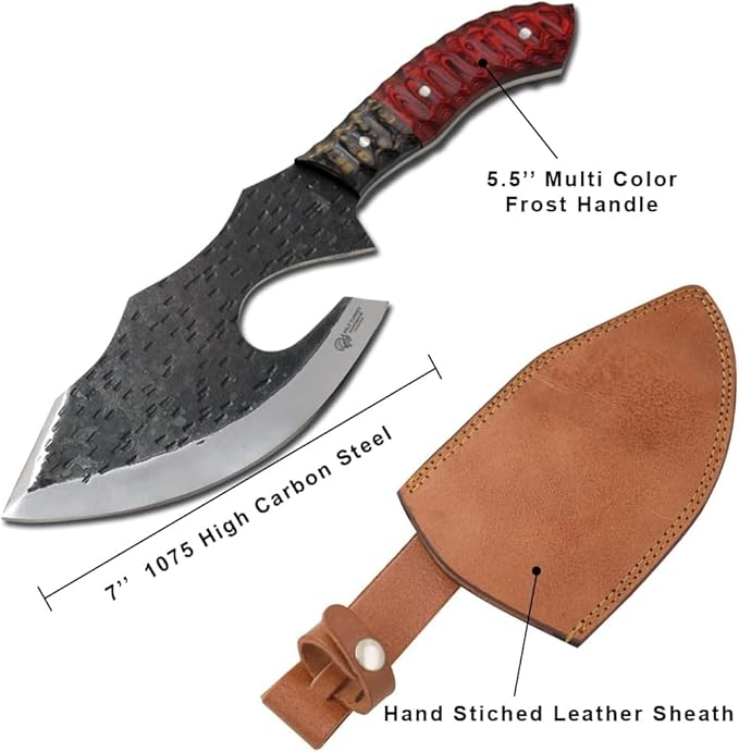 Handmade 1075 High Carbon Steel Blade Axe Hatchet Chopping Cleaver