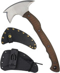 AncientSmithy Tactical Tomahawk Axe with Sheath Handmade Camping Hatchet for Survival (14.17 Three Spikes Hawk with Composite Handle)