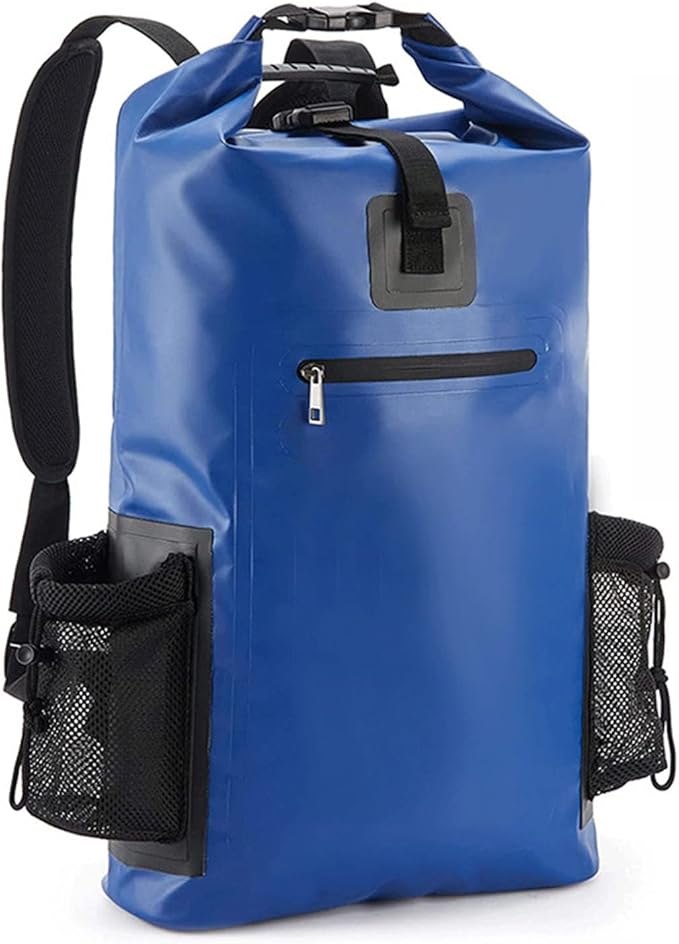 Outdoor Dry Sack/Floating Waterproof Bag Floating Lightweight Dry Bag Large Capacity Sports Backpack Dry Bags for Boating (Color : Blue)