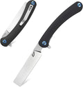 Eafengrow EF939 Folding Pocket Knife with D2 Steel Blade G10 Handle EDC Pocket Folding Knife for Camping Survival and Outdoor (Black)