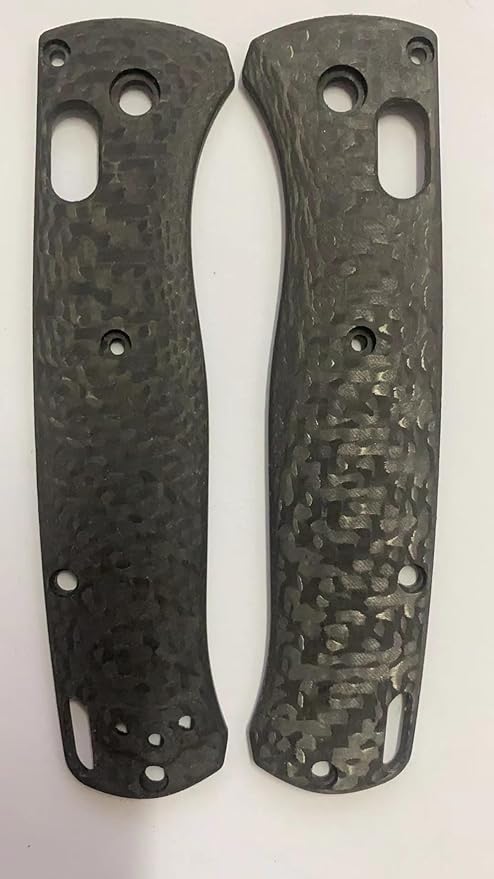 1 Pair Custom Scales Handle Fits for Bugout 535 Premium 3K Carbon Fiber Handle Patch Replacement(Gray)