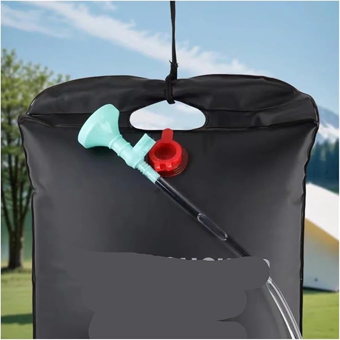 Solar Shower Bag 20L Foldable Camping with Removable Hose Head Sun Heated WaterCompatible for Outdoor Bath Gear