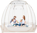 3m Clear PVC Camping Tent with Stargazer View 360° Transparent Bubble Tent for Backyard Garden Outdoor Events Champagne