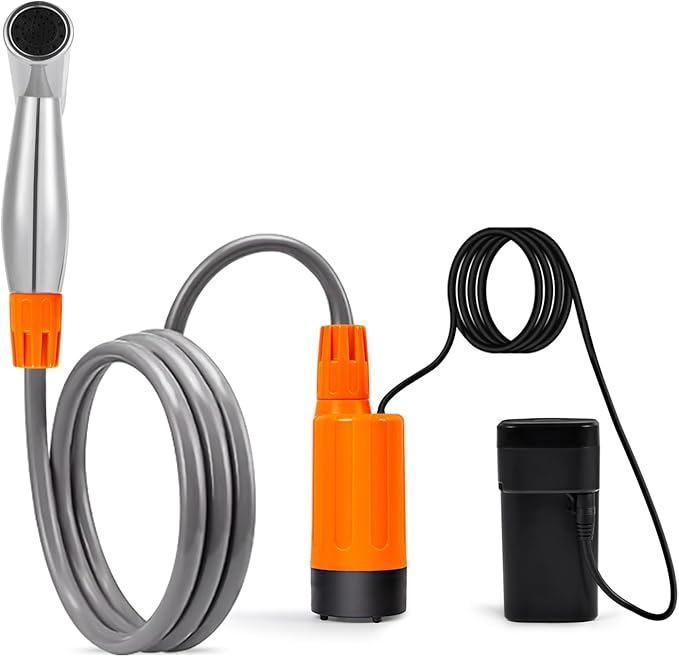 Portable Shower for CampingOutdoor Electric Shower USB Rechargeable Pumps Bathing PumpsCamping Shower Head Nozzle