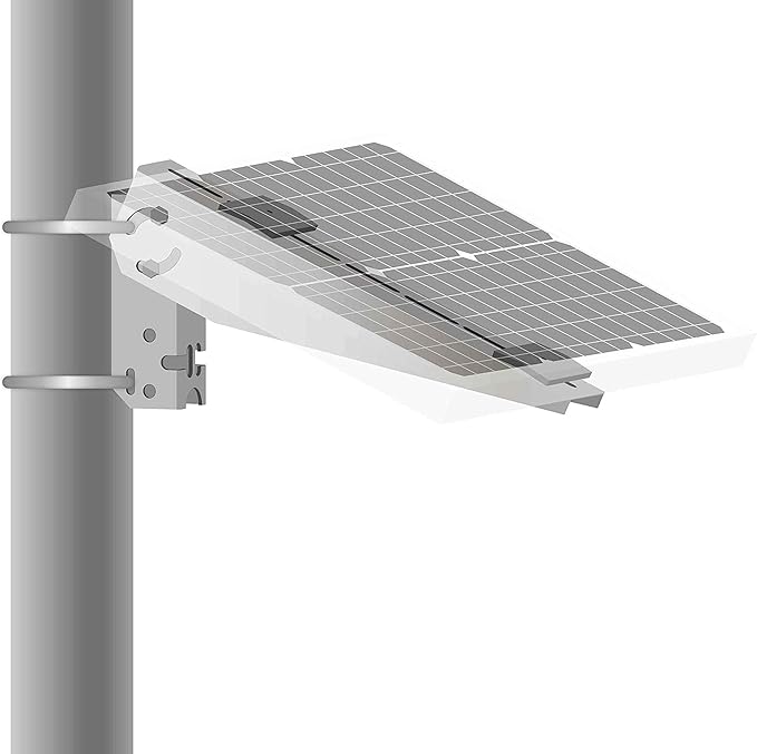 Newpowa Universal Angle Adjustable Mounting Bracket Single Arm Pole Wall and Ground Mounts Up to 35W Solar Panel