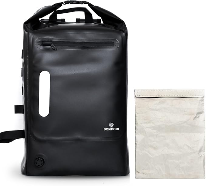 Faraday Bags Dry Bag - Black 30L Waterproof EMP Protection Backpack RFID Signal Blocking Shield Faraday Dry Bag For Electronic Products Security Protect Data Devices From Hacking Tracking