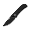 EIKONIC Knives HEAdesigns Fairwind Folding Knife 2.72 D2 Black Stonewashed Drop Point Plain Blade Black G10 Handles Liner Lock - 220BB