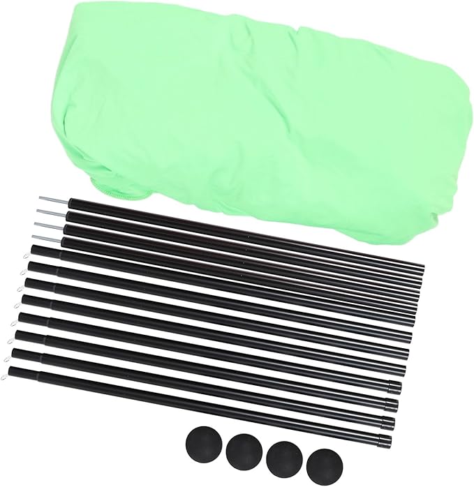 Beach Tent Windproof UPF50 Sun Shelter with 4 Sandbags and 4 Iron Poles 200x210x150cm Large Beach Canopy for Camping Fishing Backyard Picnics (Green)